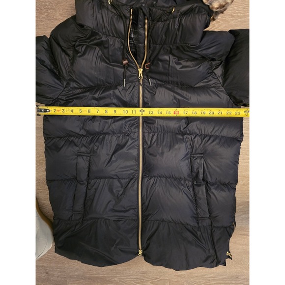 Eddie Bauer Womens Black Puffer Coat Faux Fur Hood Zip Warm Winter XL - Picture 5 of 7